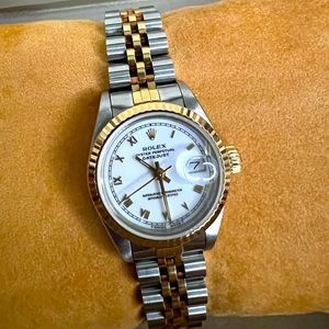 ROLEX LADIES DATEJUST 69173 IVORY WHITE ROMAN DIAL